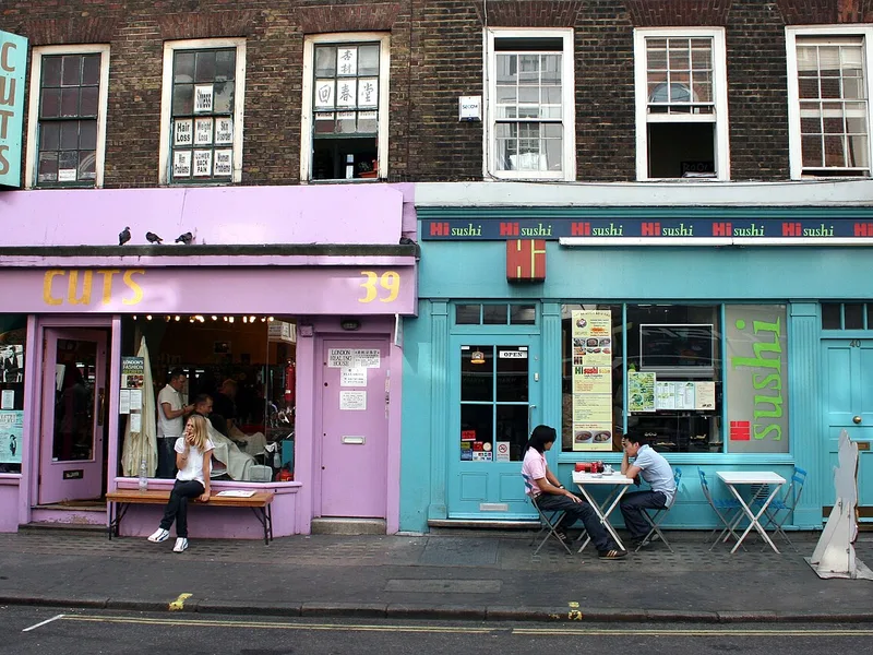 Pink facade — Soho Facade, City of Westminster