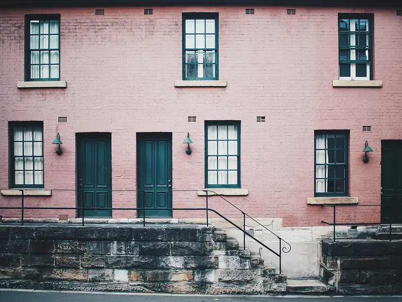 Pink building at The Rocks in Sydney